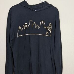 Dallas Skyline Lightweight Cotton Long-sleeved Hoodie
